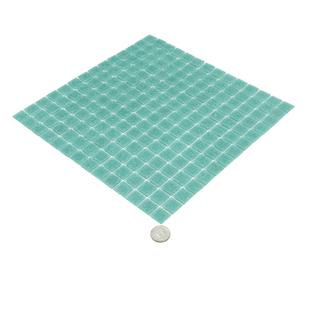 Speckled Jade Green Squares Glass Pool Tile | Tile Club