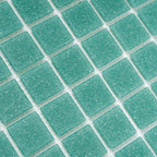 Speckled Jade Green Squares Glass Pool Tile | Tile Club