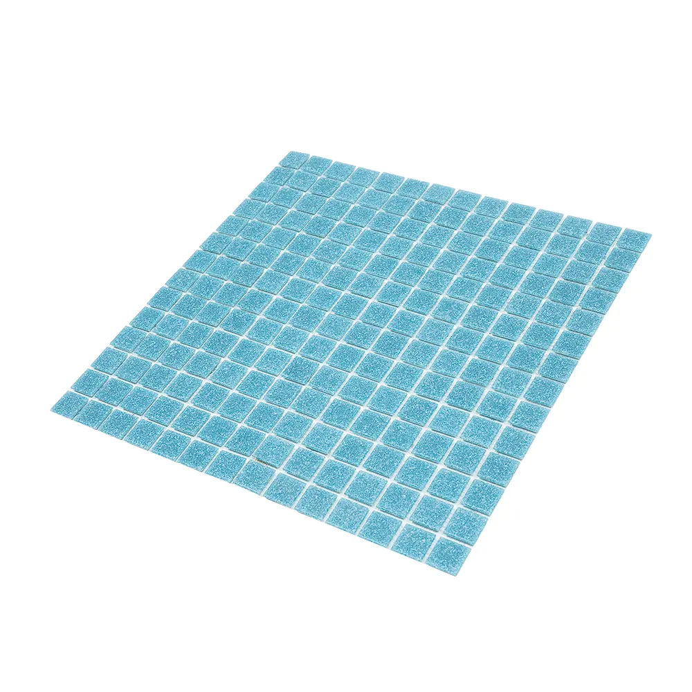 Speckled Turquoise Squares Glass Pool Tile | Tile Club
