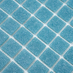 Speckled Turquoise Squares Glass Pool Tile | Tile Club