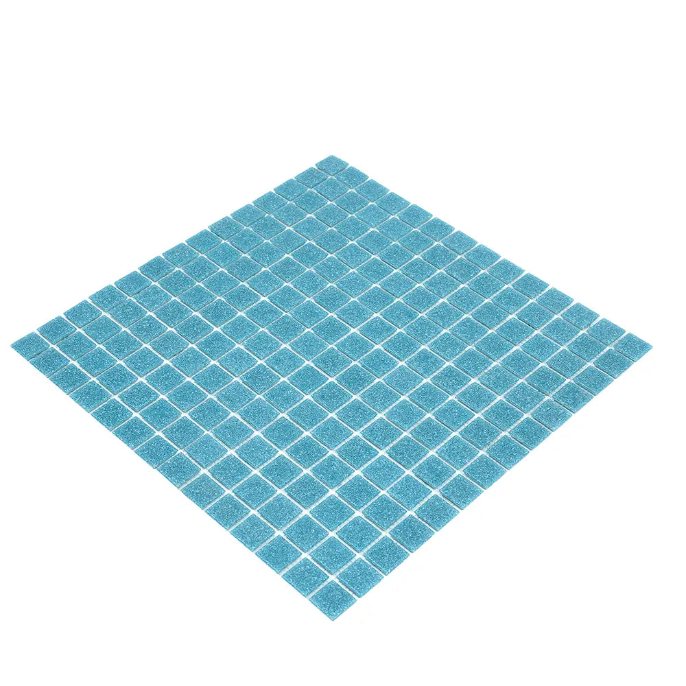 Speckled Turquoise Squares Glass Pool Tile | Tile Club