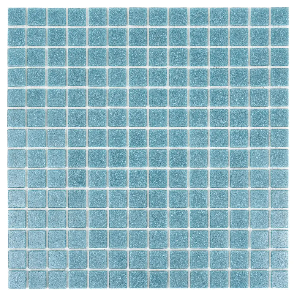 Speckled Turquoise Squares Glass Pool Tile | Tile Club