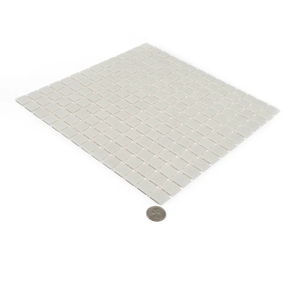 Ash Grey Squares Glass Pool Tile | Tile Club