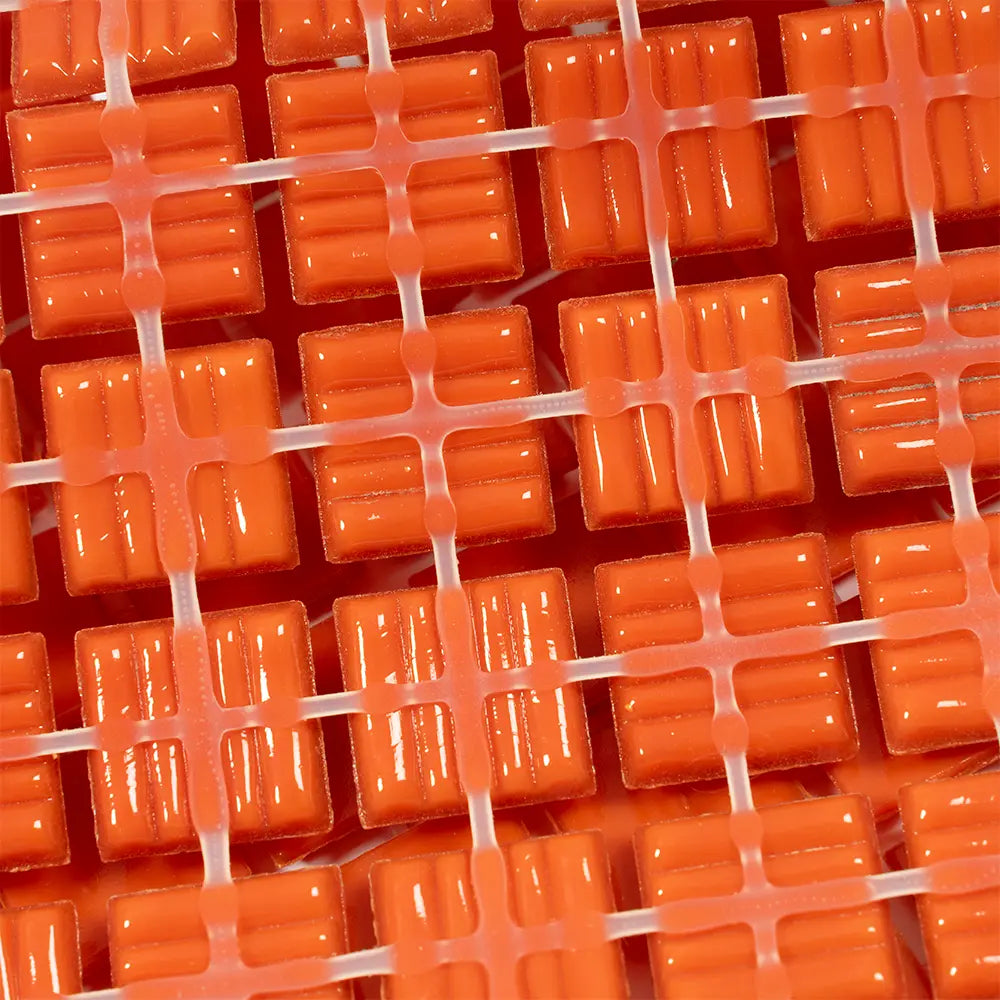 Tiger Orange Squares Glass Pool Tile
