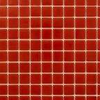 Cayenne Pepper Red Squares Glass Pool Tile | Tile Club