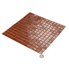 Speckled Orange Squares Glass Pool Tile | Tile Club