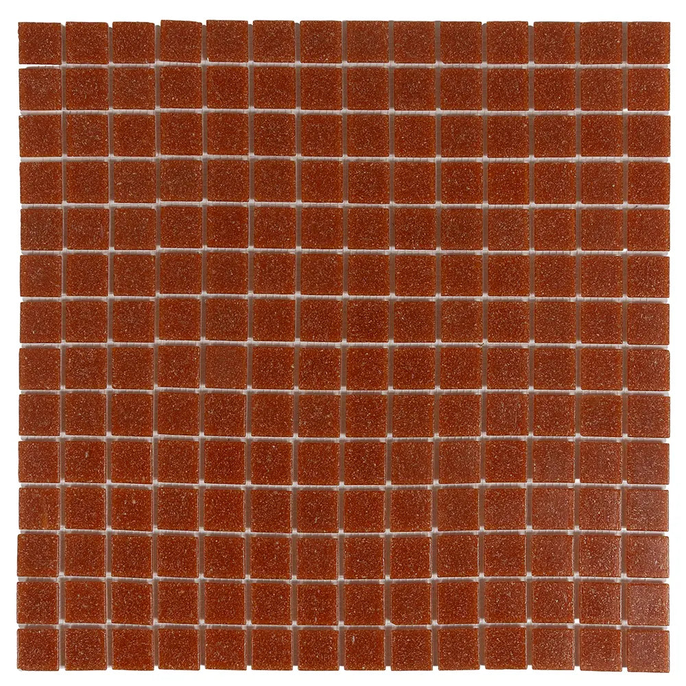 Speckled Orange Squares Glass Pool Tile | Tile Club