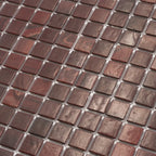 Red Swirls Squares Glass Pool Tile | Tile Club