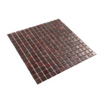 Red Swirls Squares Glass Pool Tile | Tile Club