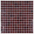 Red Swirls Squares Glass Pool Tile | Tile Club
