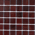 Red Swirls Squares Glass Pool Tile | Tile Club