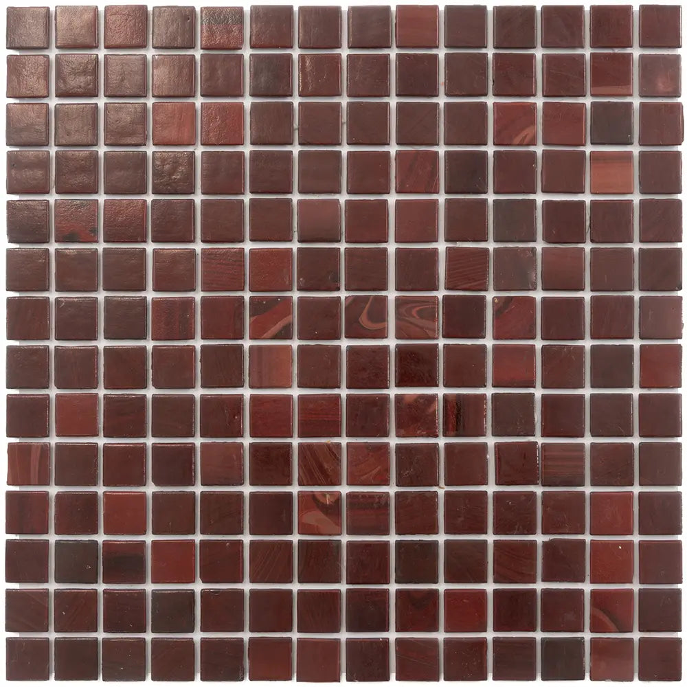 Red Swirls Squares Glass Pool Tile | Tile Club