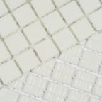 Pure White Squares Glass Pool Tile | Tile Club