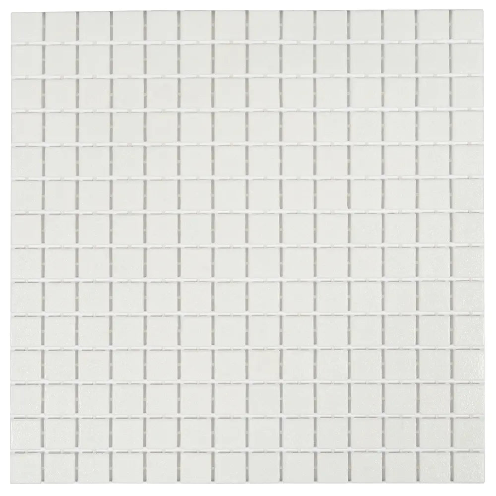 Pure White Squares Glass Pool Tile | Tile Club
