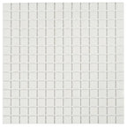 Pure White Squares Glass Pool Tile | Tile Club