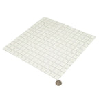 Pure White Squares Glass Pool Tile | Tile Club