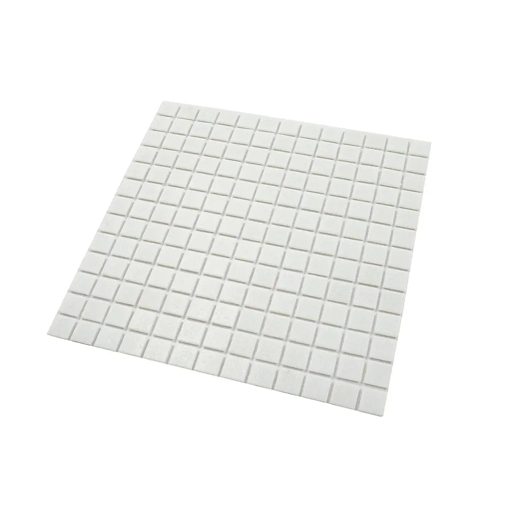Speckled White Squares Glass Pool Tile | Tile Club
