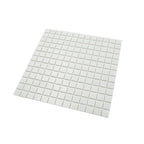Speckled White Squares Glass Pool Tile | Tile Club