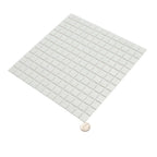 Speckled White Squares Glass Pool Tile | Tile Club