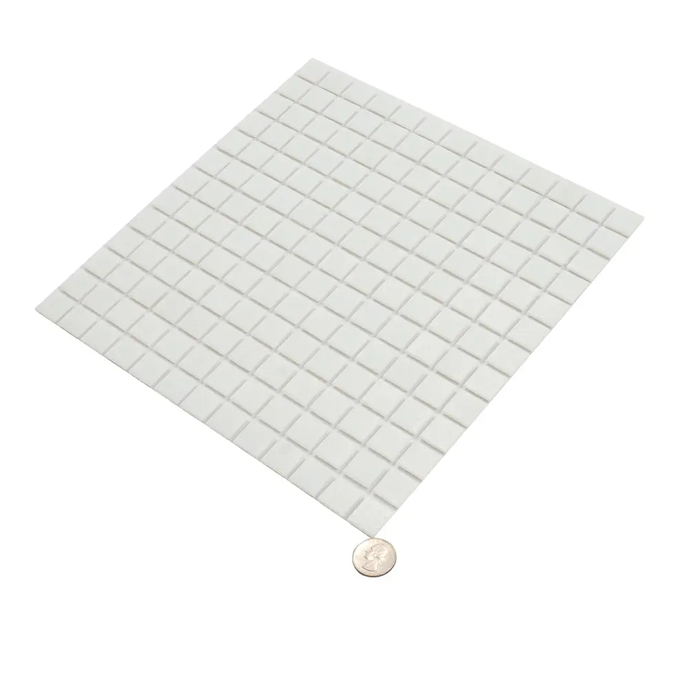 Speckled White Squares Glass Pool Tile | Tile Club