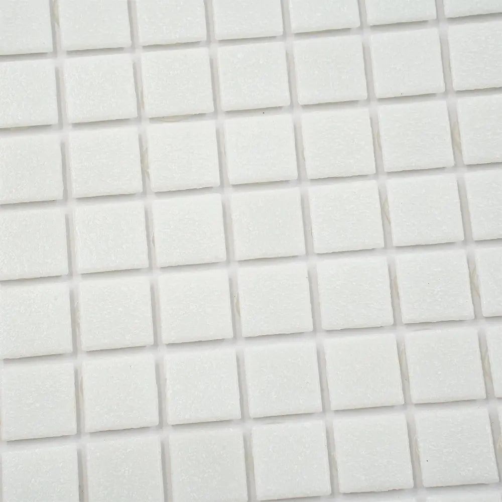 Speckled White Squares Glass Pool Tile | Tile Club