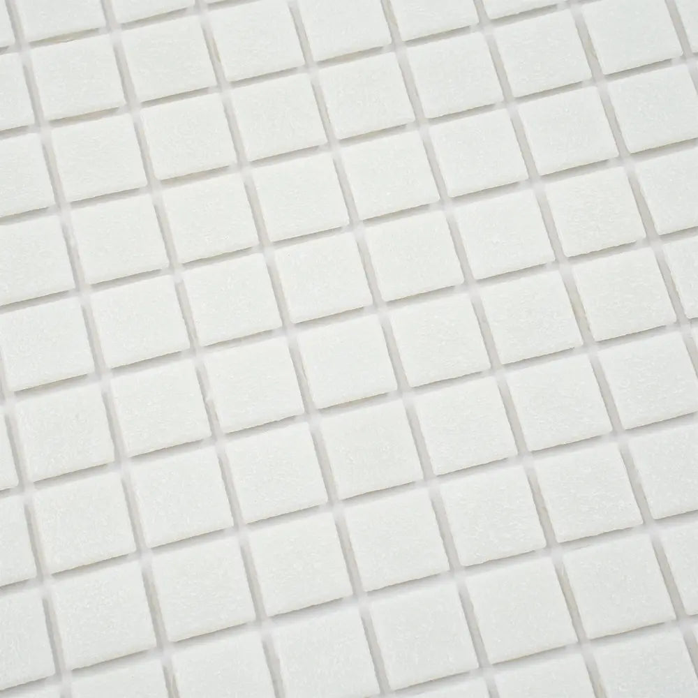 Speckled White Squares Glass Pool Tile | Tile Club