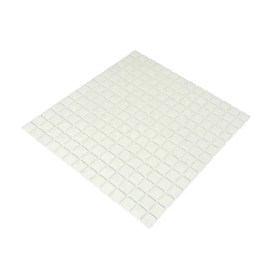 Speckled White Squares Glass Pool Tile | Tile Club