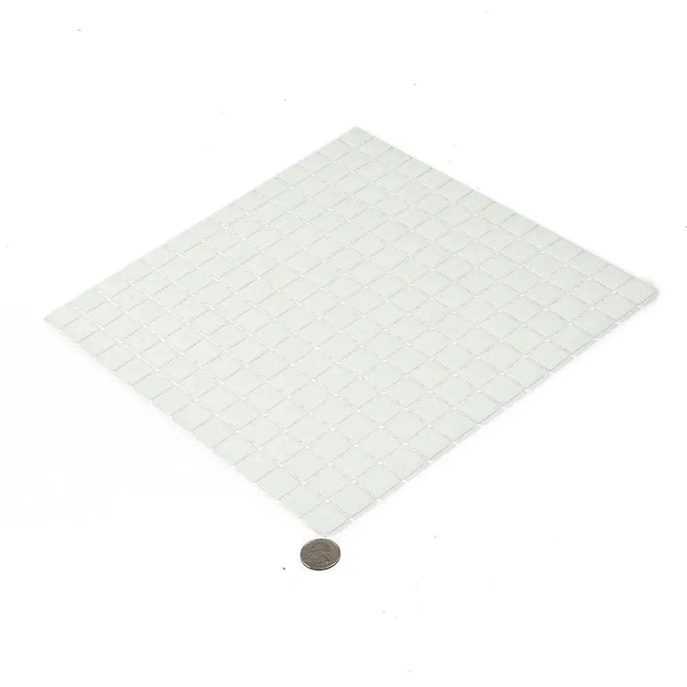 Speckled White Squares Glass Pool Tile | Tile Club