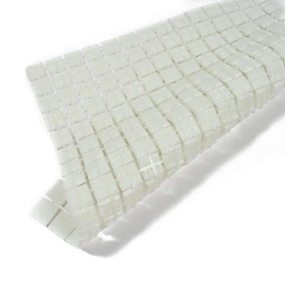 Speckled White Squares Glass Pool Tile | Tile Club