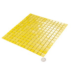 Neon Yellow Squares Glass Pool Tile | Tile Club