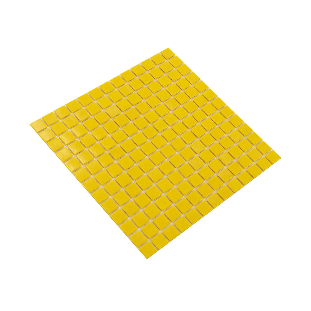 Lemon Yellow Squares Glass Pool Tile | Tile Club
