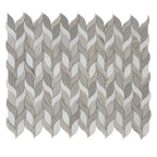 Sand Valley And Thassos Leaves Marble Mosaic Tile | Tile Club