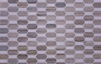 12.2" x 13.2" San Valley And Thassos Wave Marble Mosaic Tile
