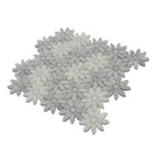 Carrara & Eastern White Bouquette Marble Mosaic Tile