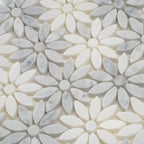 Carrara & Eastern White Bouquette Marble Mosaic Tile