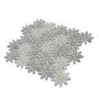 Carrara & Eastern White Bouquette Marble Mosaic Tile