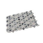 Roman Flower Bardiglio & Carrara Marble Mosaic Tile | Tile Club