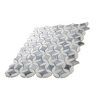 Roman Flower Bardiglio & Carrara Marble Mosaic Tile | Tile Club