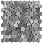 Bardiglio Hexagon Polished Marble Mosaic Tile Sample