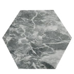 Bardiglio 10" Honed Hexagon Marble Tile