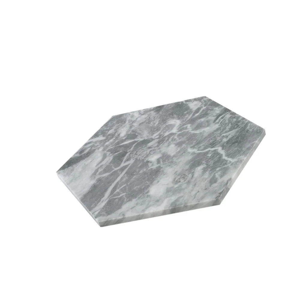 Bardiglio 10" Honed Hexagon Marble Tile