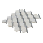 Italiano Bardiglio & Eastern White Marble Mosaic Tile