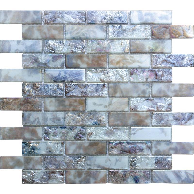 Fog Dreams Brick Glass Mosaic Tile | Tile Club