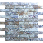 Fog Dreams Brick Glass Mosaic Tile Sample | Tile Club