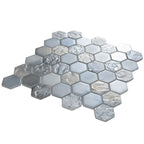 Champagne Dreams Hexagon Glass Mosaic Tile