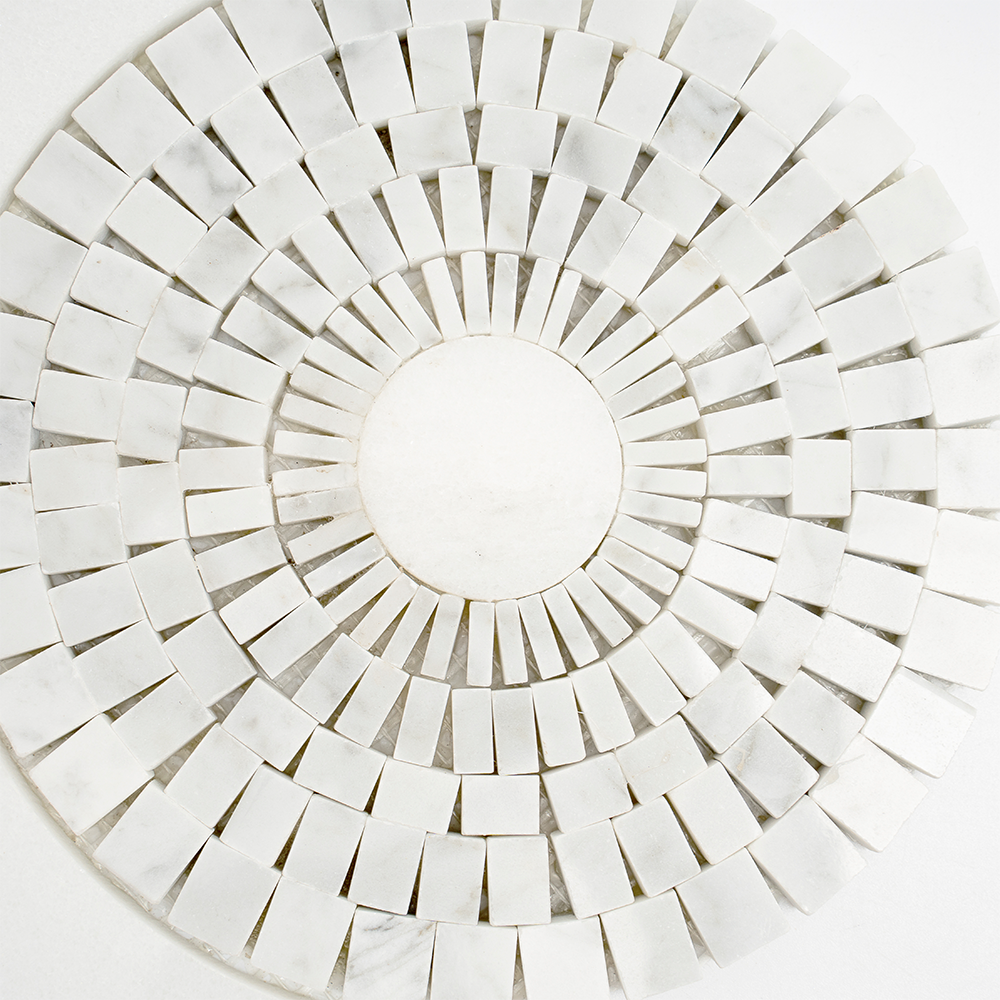 Carrara Circles Micro Mosaic Tile | Tile Club