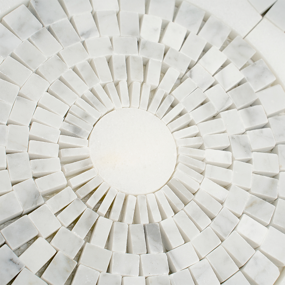 Carrara Circles Micro Mosaic Tile | Tile Club