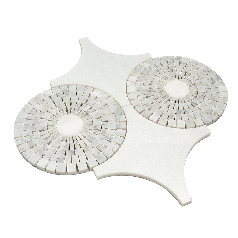 Carrara Circles Micro Mosaic Tile | Tile Club