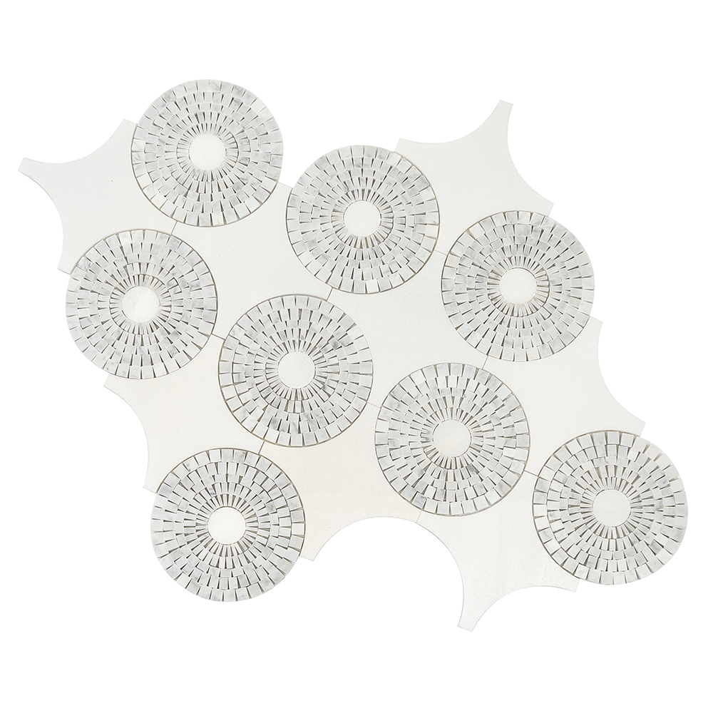 Carrara Circles Micro Mosaic Tile | Tile Club