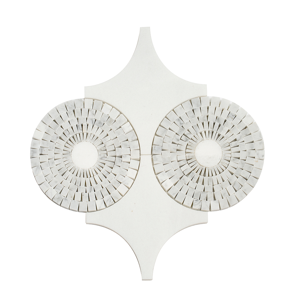 Carrara Circles Micro Mosaic Tile | Tile Club
